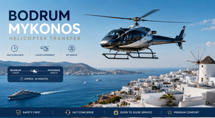 BODRUM MYKONOS HELICOPTER TRANSFER BODRUM MYKONOS HELICOPTER TRANSFER – luxury private helicopter flight between Bodrum and Mykonos with fast cross-border VIP travel.