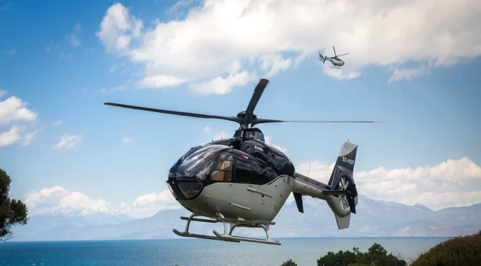 Bodrum Helicopter Charter Cost Bodrum Helicopter Charter Cost guide featuring a luxury private helicopter ready for VIP charter flights from Bodrum to Turkish destinations and the Greek Islands.