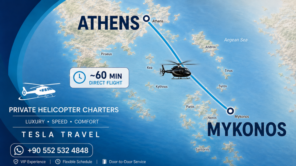 Athens to Mykonos Helicopter – Private Helicopter Transfer to Mykonos